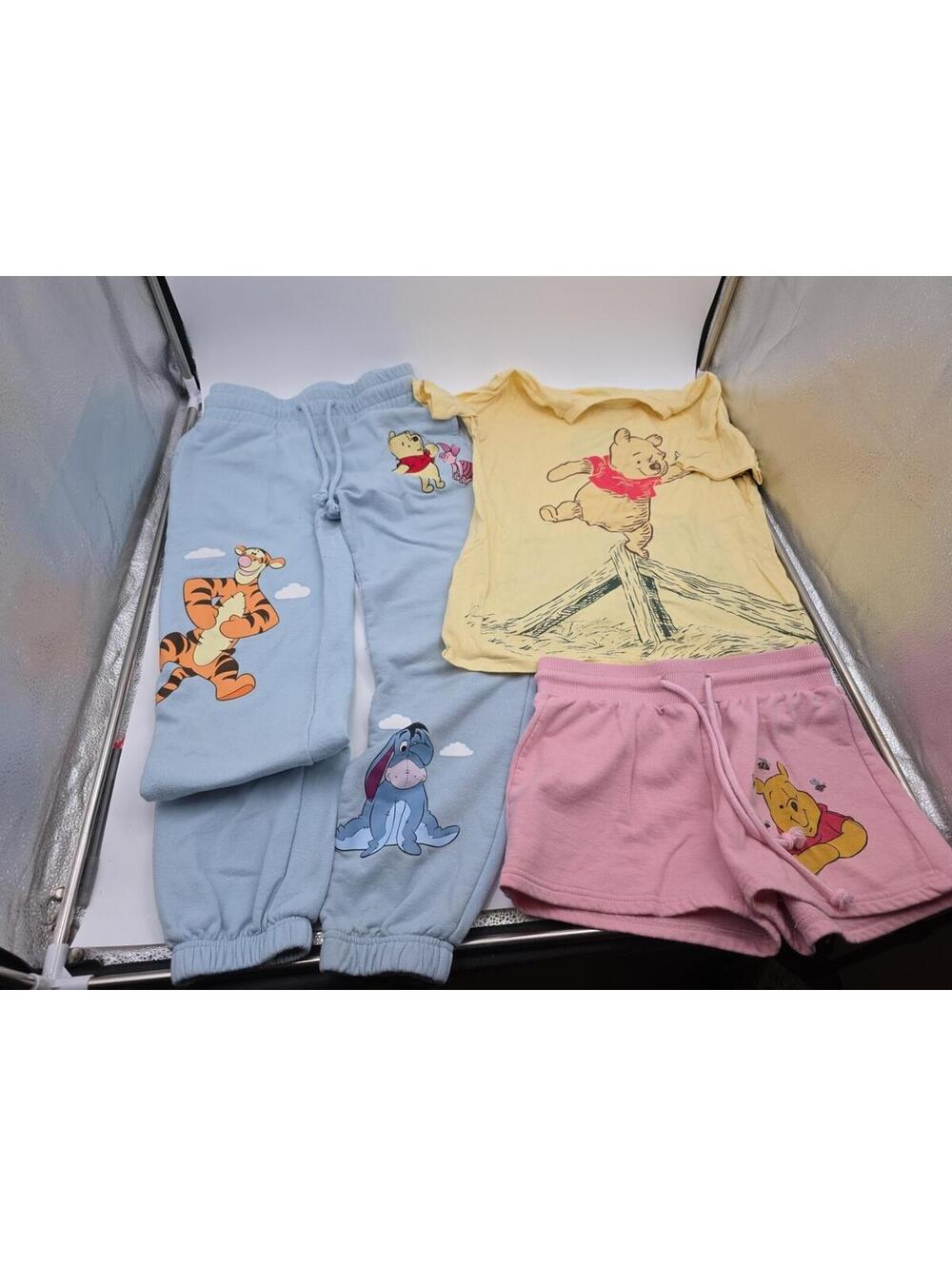 Lot Of 3 Disney Winnie The Pooh Shirt Pants & Shorts XS & XXS